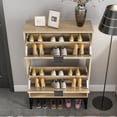 thumbnail image 7 of Shoe Cabinet Storage with 2Flip Drawers, Narrow Shoe Cabinet Storage for Entryway, 7 of 7