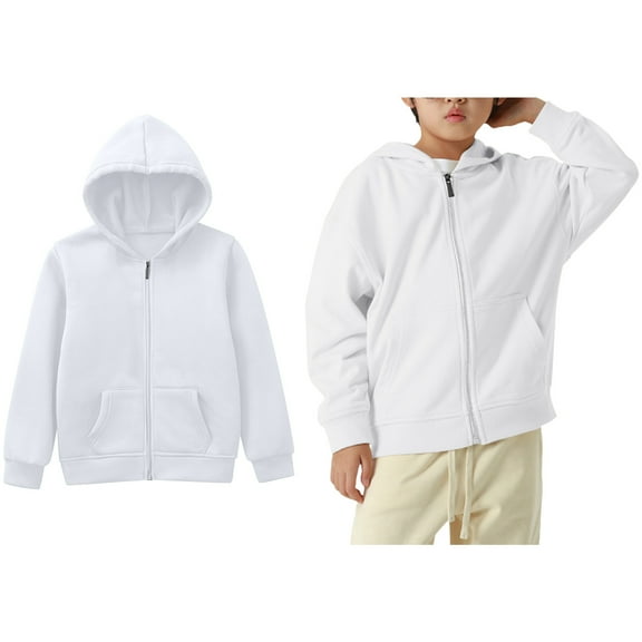 Girls Hoodie White Hoodie Long Sleeve Pullover Tops Winter Clothes Boy Clothes 8-9 Years Boys Girls Fashion