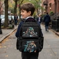 thumbnail image 6 of Jeiento Dinosaur Backpack for Girls 17 Inch Lightweight School Bookbag with 600D Tear Resistant & 6 Pockets, Cool Bookbag for Grades 3-6 Ages 9-12, 6 of 8