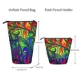 thumbnail image 2 of Lsque Pride Rainbow Pattern Telescopic Pencil Bag Pen Holder Stationery Case, Stand-up Retractable Transformer Bag Organizer, 2 of 6