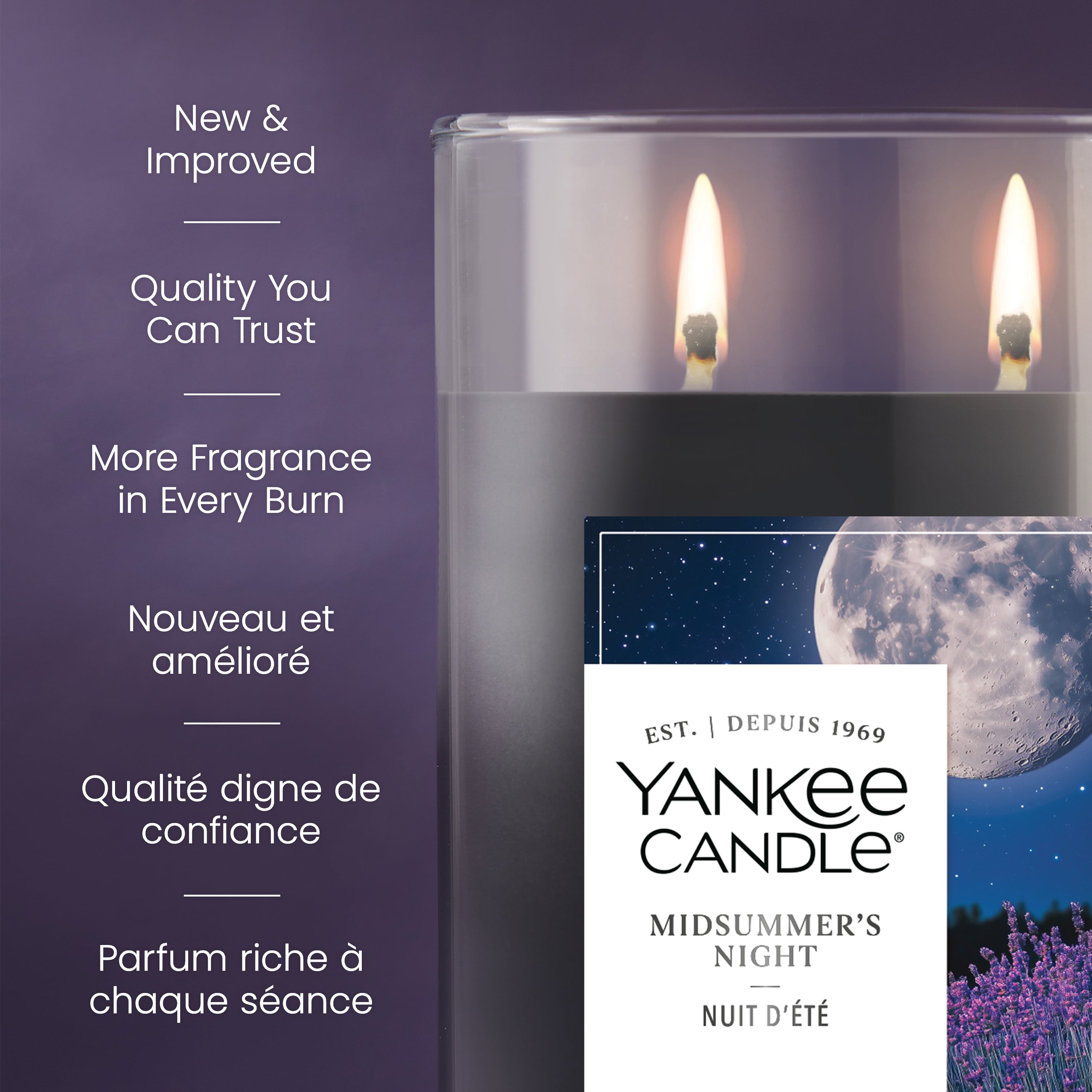 Yankee Candle Scented Candle, Midsummer's Night, 20 oz Signature Large Tumbler, 2 Wicks