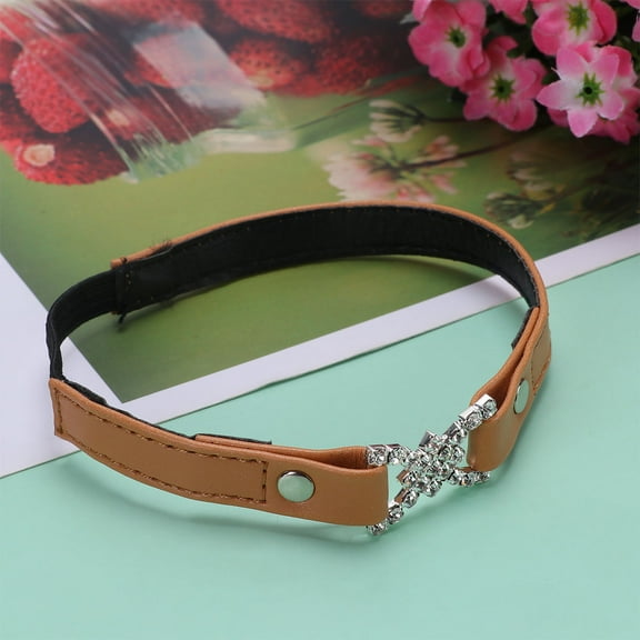 Raindrops 1 Pair of Rhinestone Shoe Straps for High Heels Wearing DIY PU Beige