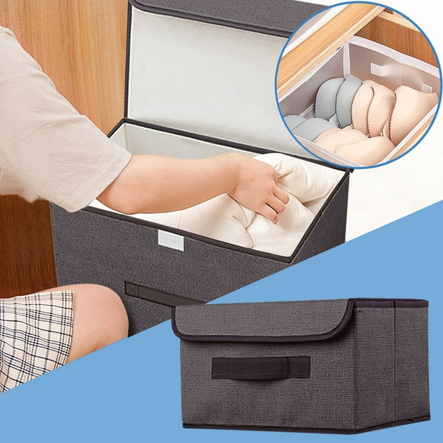 WHEANG Clearance Storage Box Foldable Clothing Sundries Portable Storage Box With Lid Foldable Storage Box
