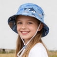 thumbnail image 2 of NIEWTR Toddler Sun Hat UPF 50+ Sun Protective Bucket Hat for Kids Boys Girls Wide Brim Summer Beach Fishing Safari Adjustable Hat(A-Blue,1-2 Years), 2 of 9