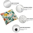 thumbnail image 4 of JEUXUS Tulip Art Print, Flower Market, Botanical Floral Pillowcase Set for Car Couch Bedroom 2-Pack White, 4 of 6