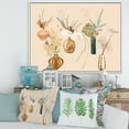 thumbnail image 2 of Designart 'Gold Vases With Bouquets Of Wildflowers III' Traditional Framed Canvas Wall Art Print, 2 of 5
