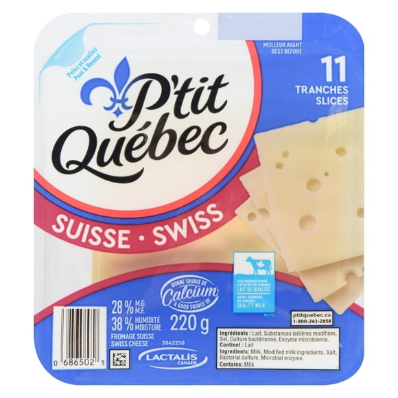 P'Tit Quebec 240g Swiss Natural Slices, 240g