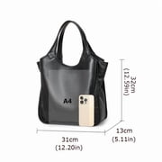 Genuine leather, pure color, large capacity, handbag, cross-body shopping bag, women's wallet, storage bag