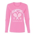 thumbnail image 2 of Wild Bobby Hamptons Tennis Club Est 1986 Sports Womens Graphic Long Sleeve T-Shirt, Light Pink, Medium, 2 of 6