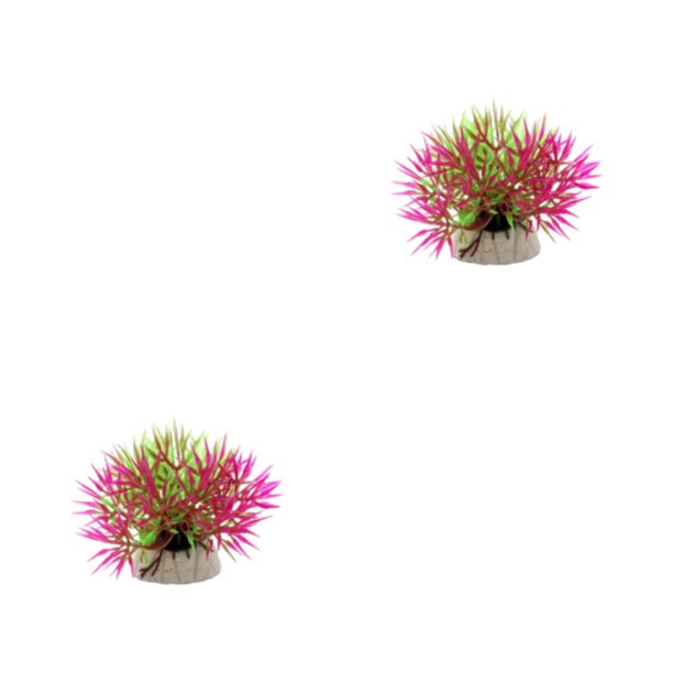 Methold 10 piezas de frescura en pecera ecológica y de bajo mantenimiento decoración de acuario pecera decoración Artificial CX11Winde rojo CX11Rojo Viento 2piezas