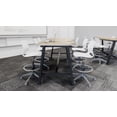 thumbnail image 3 of Olio Designs Lola Swivel Office Chair, 5 Star Caster Base, Peri Red, 3 of 6