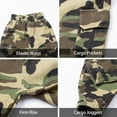 thumbnail image 3 of LittleSpring Boys Jogger Pants with Elastic Waist Twill Cargo Pants Casual Relaxed Fit Camo Size 7, 3 of 6
