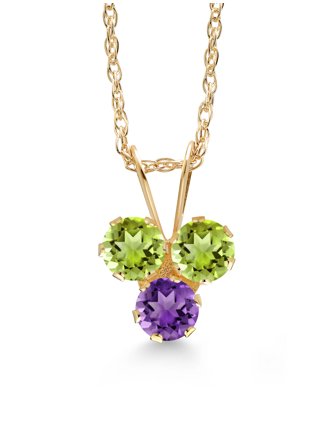 Amethyst And Peridot Necklace