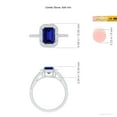 thumbnail image 6 of ANGARA Lab Grown 1.65 Ct Emerald-Cut Blue Sapphire Halo Ring for Women in 14K White Gold (Size-8x6mm) | September Birthstone, Anniversary, Jewelry Gift for Women | Lab-Grown Blue Sapphire Ring, 6 of 9