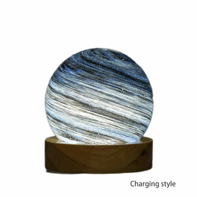 POINTERTECK Moon Night Light For Kids Unique 3d Planet Lamp Usb Rechargeable 3-Colors Sunset Models Gift