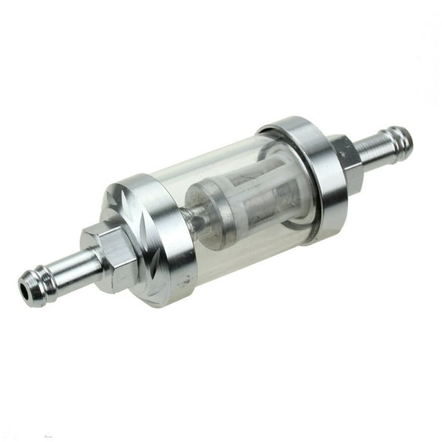 Riwesomey Filtro de aceite de motocicleta de vidrio de 8mm, Purolator de gasolina y combustible en línea, accesorios de Motor de ciclismo Type3