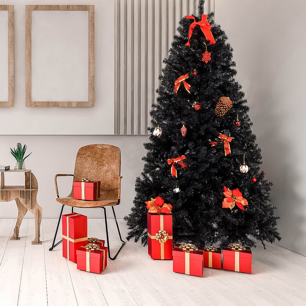 Kepooman 7.5FT 2500 Branch Artificial Christmas Pine Tree Holiday Decoration, Easy Assembly for Outdoor and Indoor Decor, Black Kepooman 7.5FT 2500 Branch Artificial Christmas Pine Tree Holiday Decoration, Easy Assembly for Outdoor and Indoor Decor, Black