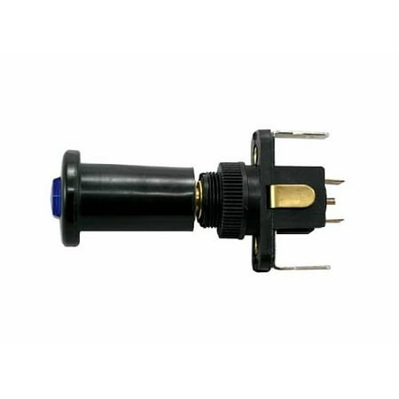 The Best Connection, Inc 2966F Blue Illum Push-Pull Switch 15 Amp 12V S.P.S.T.