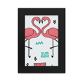 thumbnail image 1 of Flamingo par amante Marco de Fotos de escritorio imagen Arte Negro Pintura 5x7 pulgadas, 1 of 4