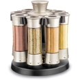 thumbnail image 1 of KitchenArt Spice Rack, Elite Auto-Measure Spice Carousel, 8 Spice Jars, Silver, 1 of 8