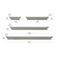thumbnail image 3 of Melannco Set of 4-6 12 20 24-inch Traditional Shelves in Dark Gray, 3 of 5
