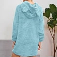 thumbnail image 4 of 2025 Charella Women's Fuzzy Long Hoodies Winter Warm Fleece Pullover Sweatshirt Sky Blue,S, 4 of 9