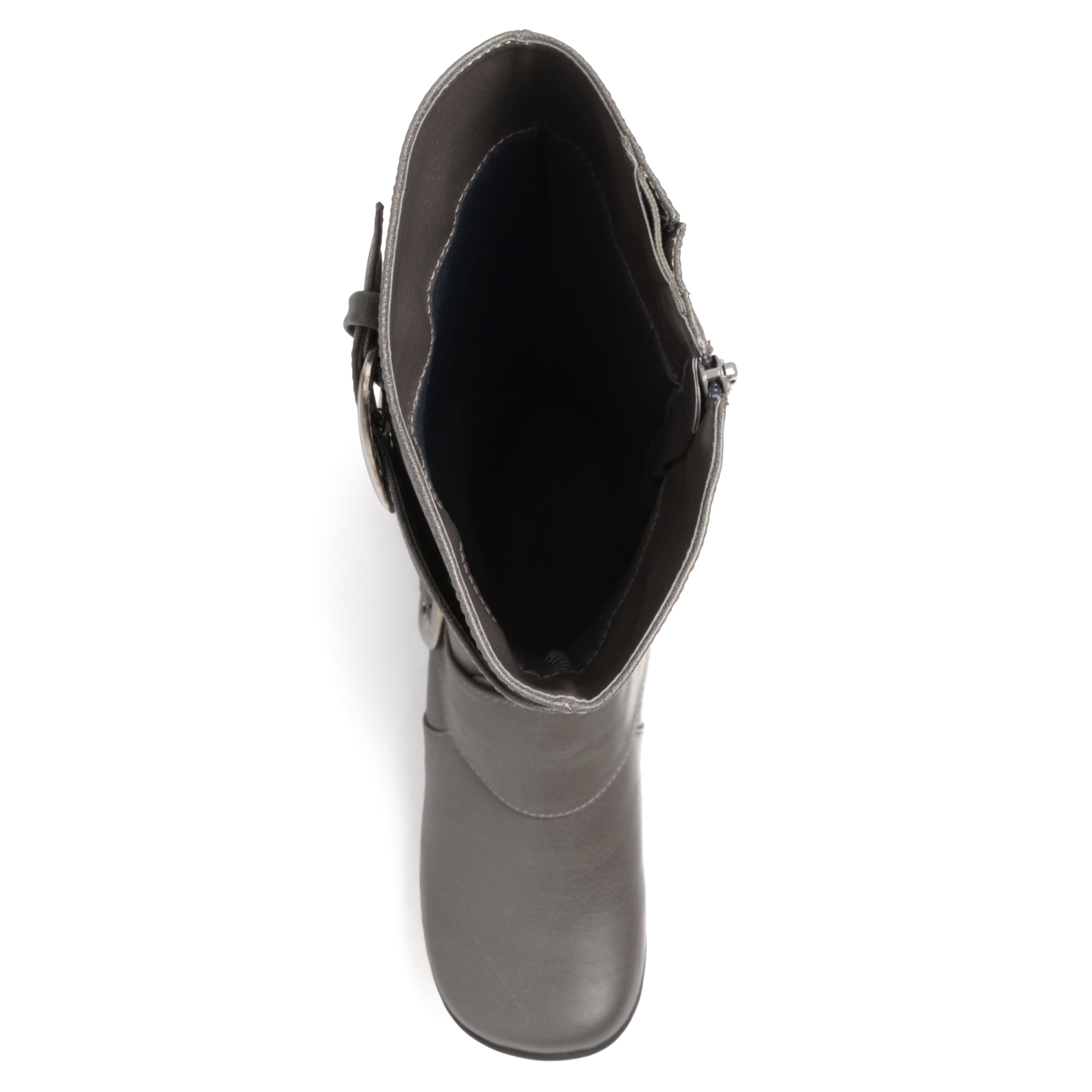 Journee Womens Paris Wide Calf Hidden Wedge Riding Boots