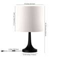 thumbnail image 5 of Evelyn&Zoe Mansfield 14" Tall Mini Lamp with Fabric Shade in Blackened Bronze/White, 5 of 8