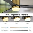 thumbnail image 2 of Sofucor 52 Inch Flush Mount Ceiling Fan with Remote, Reversible Motor,Integrated Light Optional Gold with Black With Light, 2 of 5