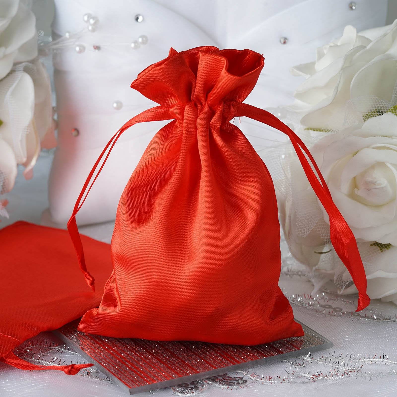 Efavormart 12PCS Satin Gift Bag Drawstring Pouch for Wedding Party