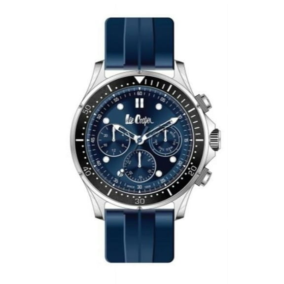Lee Cooper LC07430.399 Mens Silver Watch with Blue Dial