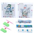 thumbnail image 1 of 2 unids/set Kit de pintura de diamantes de Navidad de taladro completo DIY patrón de Santa Claus imagen para decoración de pared del hogar, 1 of 5