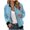Sky Blue, variant on shqvo Women's Casual Zip Up Bomber Jacket Long Sleeve Coat Stand Collar Fall Jackets Lightweight Outerwear Tops