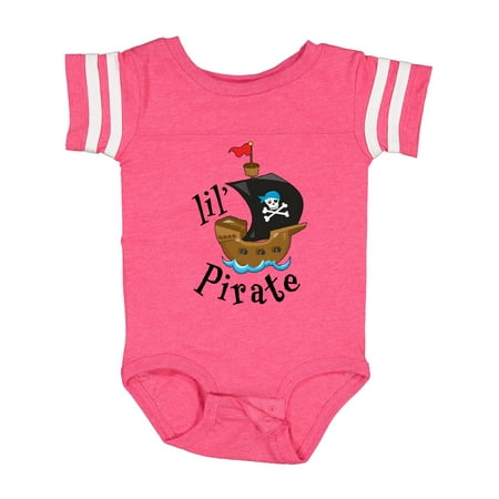 

Inktastic Lil Pirate Pirate Ship Blue Bandana Gift Baby Boy or Baby Girl Bodysuit
