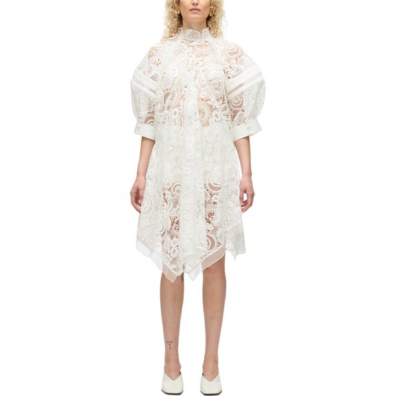 3.1 Phillip Lim womens Corded Embroidered Lace Flounce Mini Dress, s