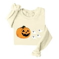 thumbnail image 2 of Weiqiqre Women Blouses Vintage Halloween Sweatshirt for Women Dancing Skeleton Sweatshirt Cute Pumpkin Sweater Blouse Tops, 2 of 3