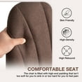 thumbnail image 2 of Hoffree Cross Legged Office Chair Armless Office Chair No Wheels Fabric Padded Swivel Vanity Chair Criss Cross Chair Wide Seat Height Adjustable for Home Office, 2 of 9