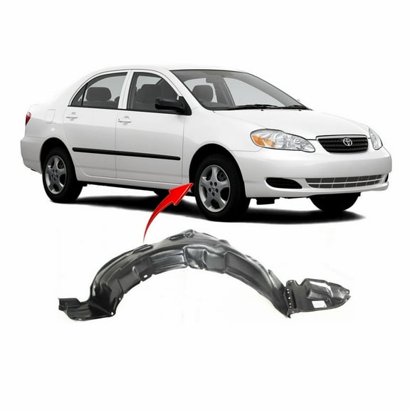 DCP Front Right Passenger Side Fender Liner For 2003-2008 Toyota Corolla TO1249119