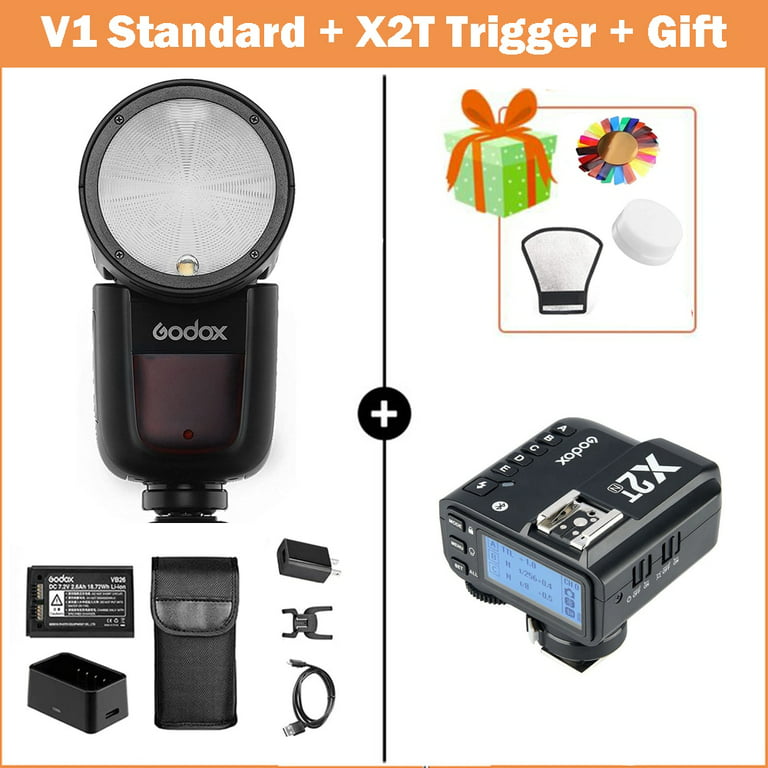 Godox V1 Flash Speedlight V1S Round Head Camera Speedlite with X2T
