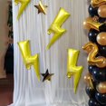 thumbnail image 2 of Globos de aluminio con forma de rayo dorado, 10 unidades, para decoración de fiestas, 2 of 2