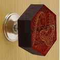 thumbnail image 2 of IBA Indianbeautifulart Brown Engraved Knobs Pack of 10 Wooden Wardrobe Door Knobs Drawer Pull, 2 of 3
