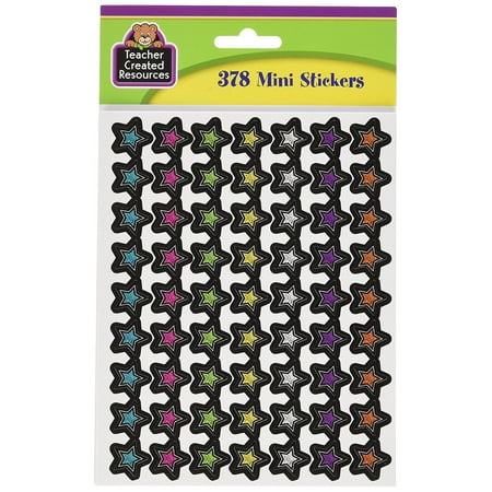 - Chalkboard Brights Stars Mini Stickers, 378 stickers per pack By Teacher Created Resources