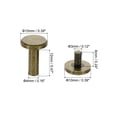 thumbnail image 2 of M4x12mm Chicago Screws, 50 Sets Brass Chicago Screw Slotted Binding Post Screw Rivets for Leather Belt Scrapbook Photo Albums, Bronze, 2 of 6