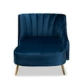 thumbnail image 4 of Baxton Studio Kailyn Glam and Luxe Navy Blue Velvet Fabric Upholstered and Gold Finished Chaise, 4 of 10