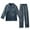 Blue, variant on ZVNAΖH Mens Fuzzy Pajamas Set, Mens Flannel Long Sleeve Button Down Shirts Lapel Collar Tops and Drawstring Pants, 2 Piece Winter Lounge Set