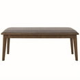 thumbnail image 3 of Coaster Alfredo Upholstered Wood Dining Bench Gray and Natural Walnut, 3 of 5