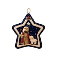 thumbnail image 5 of Christmas Felt Nativity Ornament, Star Shaped Hanging Decoration With Manger Donkey and Sheep for Christmas Tree Wall Door Window Wreath Holiday Decor, 2.36 inch E, 5 of 6