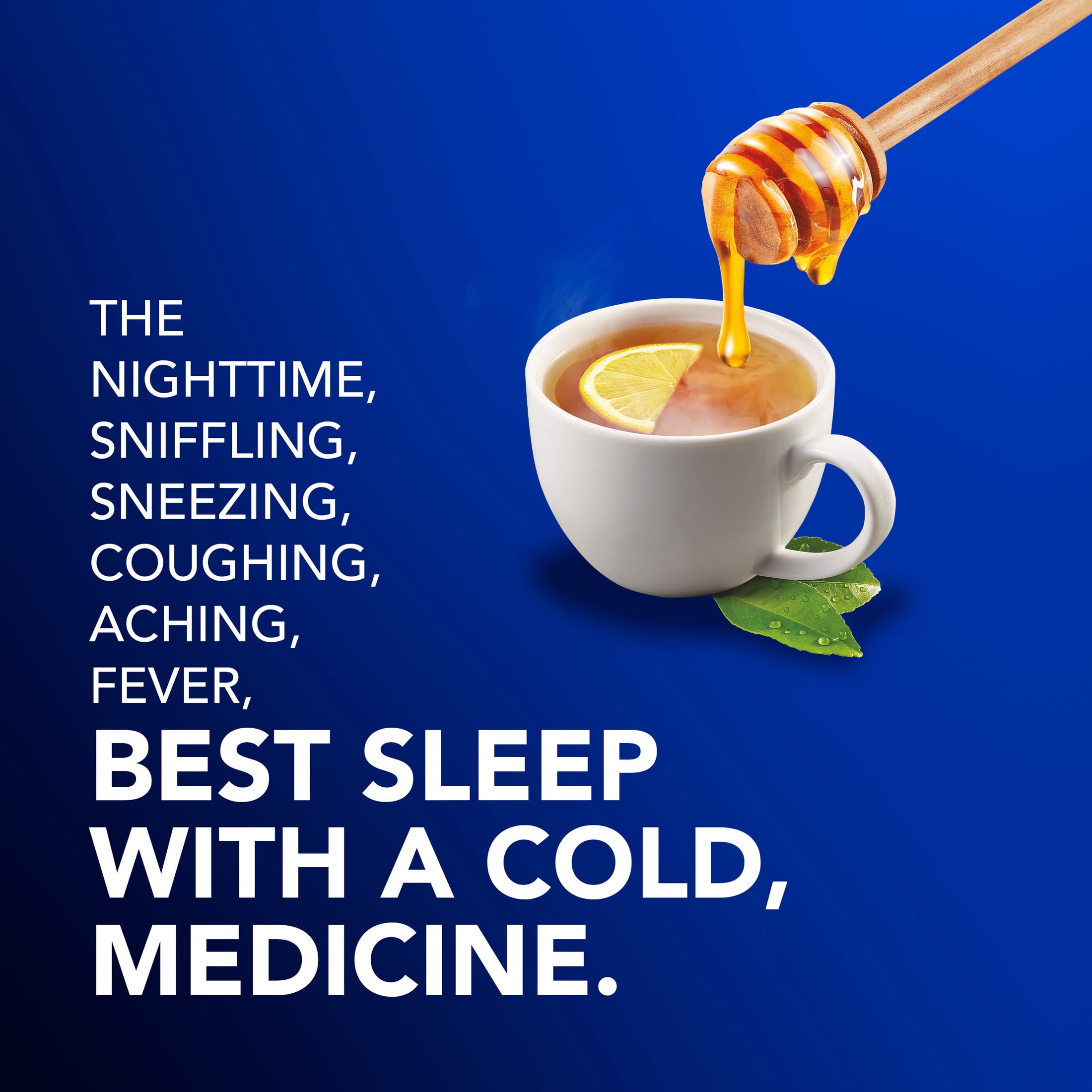 Vicks NyQuil Hot Remedy Cold & Flu Powder, Nighttime Cold Medicine for Adults, 8 Count