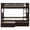 Espresso, variant on Twin Over Twin Bunk Bed with Storage Drawers, Convertible Wood Bunk Bed with Safety Guardrails, Solid Pine Wood Kids Bed Frame for Bedroom, White
