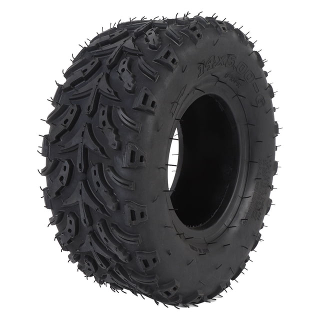 14x5.00-6 Front Wheel Tire with Rim Rubber Tubeless Vacuum Tire for ATV Quad Off Road Go Kart Cart Mini Bike